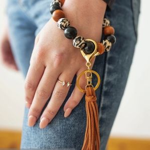 Beaded tassel keychain